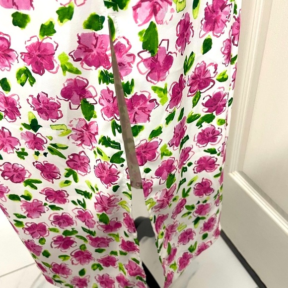 Zara Midi Dress White Floral 3/4 Sleeves and Square Neck Formal Wedding Guest - Picture 6 of 11